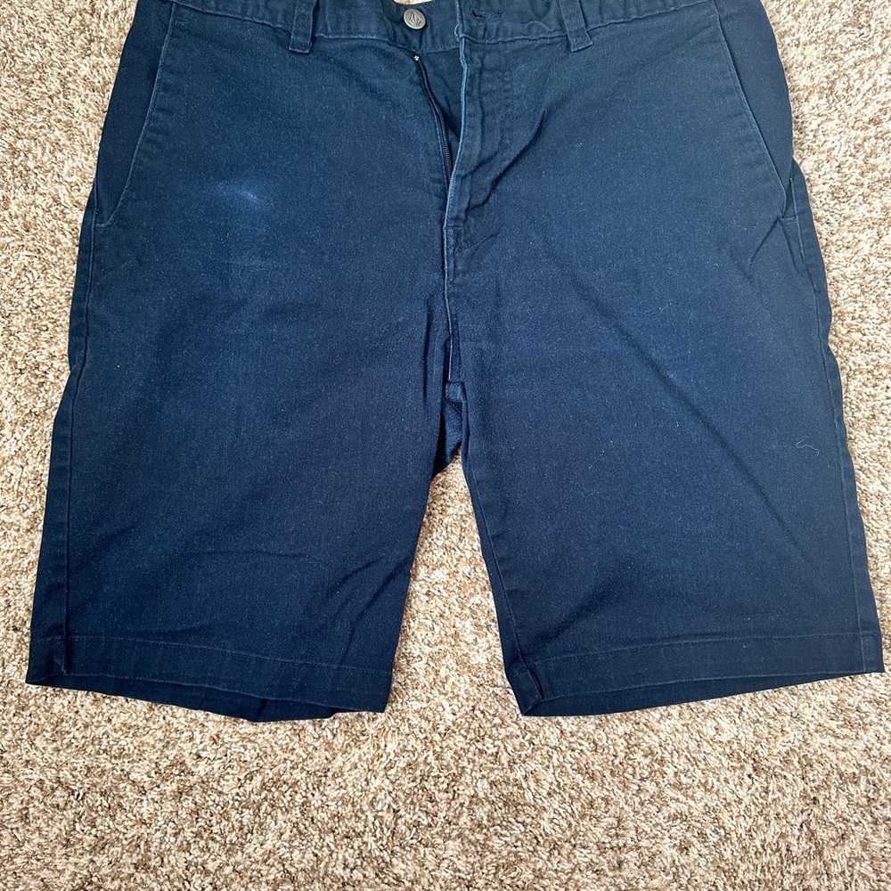 Volcom Vmonty Blue Flat Front Shorts